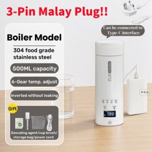 Fast Boil & Keep Warm Mini Kettle for Outdoor Office Trip Portable All-in-One Power Bank Intelligent Heating Stainless Steel 烧水杯