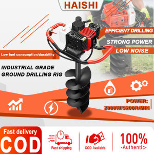 Ground drilling machine agricultural planting gasoline pile driver small industrial grade ground screw drilling machine pile excavator gasoline engine 2-stroke with 1 drill bit