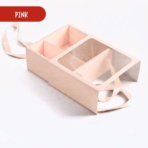 Flower Box Square - Kotak Hadiah Lipat Aesthetic - Box Hampers Hantaran Souvenir Bunga GB002