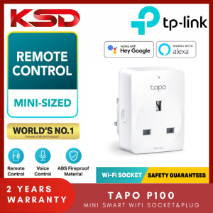 TP-Link Tapo P100/P110 Mini Smart Wifi Socket & Plug(Surpport Voice control Schedule Goole Assistant/Alexa)
