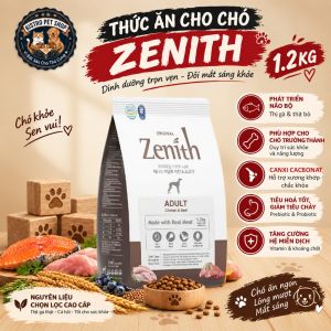 Thức ăn hạt mềm ZENITH cho chó trưởng thành Túi 3 kg/1.2kg vị thịt gà &bò giúp cơ bắp xương khớp và da lông khỏe mạnh