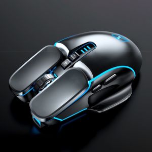 2024 Không Dây Chuột Chơi Game Gamer RGB USB Thông Minh Ở Có Thể Sạc Lại Bốn DPI 2.4G Câm Im Lặng Chuột Với 600MAh Cho Máy Tính Xách Tay PC