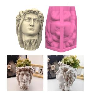 Handmade Plant Pot Mould Flexible Silicone Mould for Concrete Succulent Planter Creative Flower Pot Ornament Mould