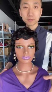 100% Human Hair Wig Full Machine Wig Short Hair Wig Cheap Human Hair Wigs For Woman Short Pixie Human Hair Wigs