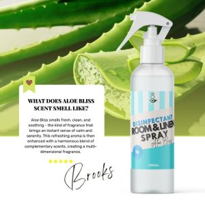 My Home 343 ALOE BLISS Premium Room and Linen Disinfectant Spray Paraben Free Car Bath Air Freshener