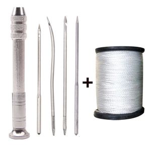 Detachable Upholstery Repair Sewing Thread Kit Heavy Duty Household Hand Needles 4 Styles of Leather Canvas Sewing Needles Nylon Thread