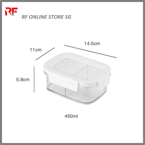Lunch Box Food Container Airtight Compartments Sealed Box for Fruits Salad Potable Bento Household Refrigerator Transparent Storage Box