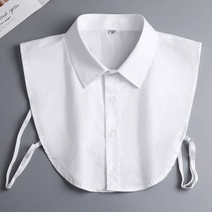 ❤️【Same Day Delivery】 Women Cotton Crystal Fake Collar Blouse Vintage Solid Detachable Shirt Collar False Lapel Blouse Top Women Clothes Accessories