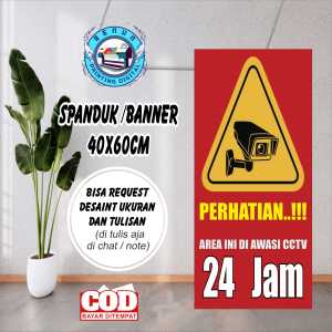 Spanduk Banner 40x60  Cctv Simpel Bisa Request Desain & Ukuran