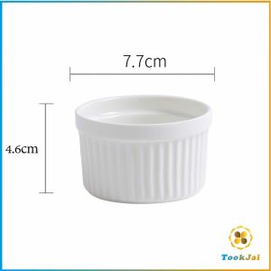 TookJai ถ้วยพุดดิ้ง สีสันแคนดี้ ชามเซรามิค  ทนต่ออุณหภูมิสูง Baking mold