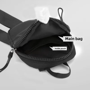 Mens multifunctional chest bag with double pockets