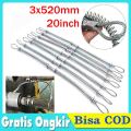 20Inch Whip Check Safety Hose Pengaman Selang Hose Arrestor / Tali Kawat Stainless Steel. 