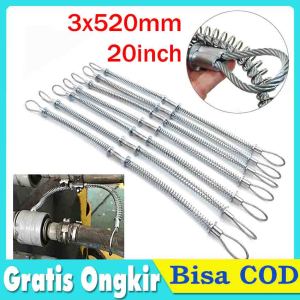 20Inch Whip Check Safety Hose Pengaman Selang Hose Arrestor / Tali Kawat Stainless Steel