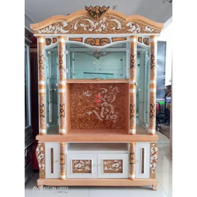 (FREE ONGKIR) Buffet TV/ Rak TV/ Pajangan TV/ Lemari TV Kristal 4 Pintu