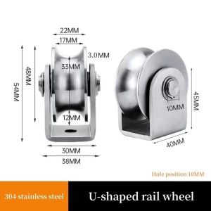 Stainless steel sliding gate roller wheel fixed V groove pulley V type Heavy Duty wheel Bearings Roller