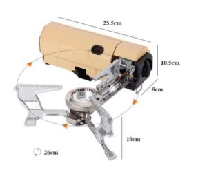 Bếp ga mini cắm trại dã ngoại cao cấp gấp gọn an toàn và chắc chắn cho người sử dụng. Công suất : 2600W. Màu xanh lá cây