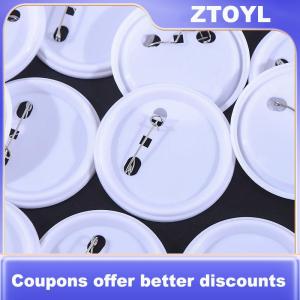 【ZTOYL】 100pcs DIY Button Part Supplies 58mm For Button Maker Machine Round Metal Pin Badge