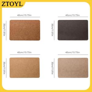 ZTOYL  1pcs ánh sáng sang trọng rắn da placemat Cà Phê Nâu PU bảng Mat không thấm nước oilproof cách nhiệt tấm Bát Pad Bảng trang trí nội thất