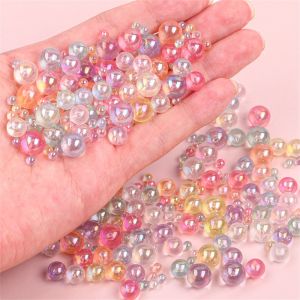 30กรัม ล็อตไม่มีรูอะคริลิค AB สีสันลูกปัดทรงกลม 4/8/10mm สำหรับการปรับปรุงและเครื่องประดับทำสมุดภาพ DIY ตกเเต่งเครื่องประดับงานฝีมือ