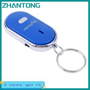 ZHANTONG Blue Anti-Lost Key Finder Locator Keychain Whistle Beep Sound Alarm LED Light