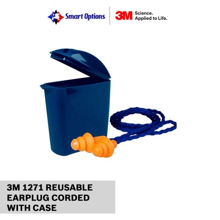 3M 1271 REUSABLE EARPLUGS CORDED WITH CASE Lazada PH