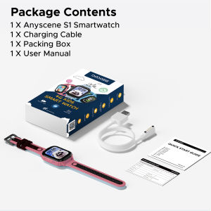 DODGEE Anyscene S1 GPS+WiFi+LBS Tracker Smartwatch With 800mAh Battery Health Monitoring And 4G HD Video Call For Kids