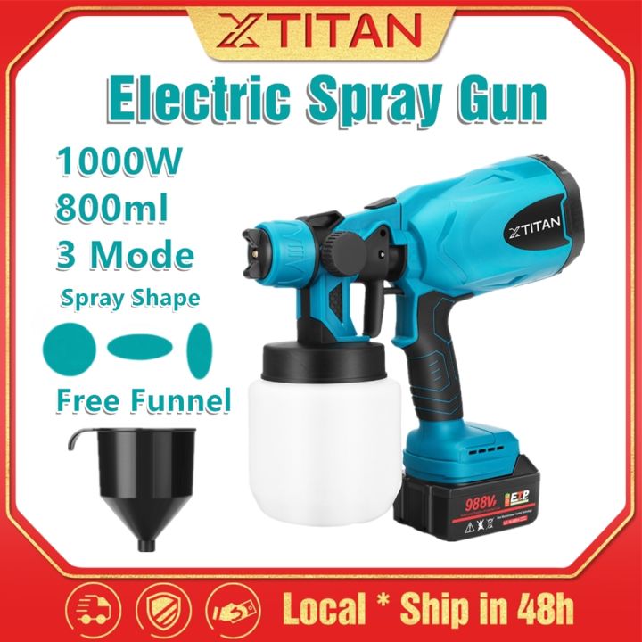 1000W Electric Spray Gun 800ml Electric Paint Sprayer Gun Airless Paint ...