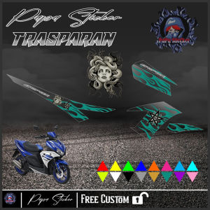 Transparan Striping AEROX 125 MEDUSA STICKER Transparan papa 01