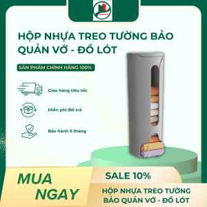 Hộp nhựa treo tường bảo quản vớ - đồ lót