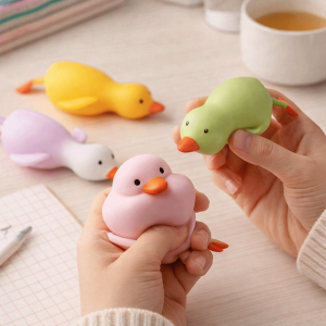 Juviaal slow rising squishy 捏捏乐 squishy stress ball Transformable Duck Pinch Le Squishy Texture Colorful Duck Sensory Toys Sensory Play Stretch Function Fidgets Toys For Kids