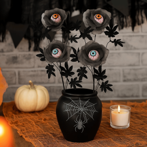 TRANQUIL HUT Unique Eyeball Fake Flower Handmade Scary Halloween Flowers Halloween Gift Simulation Artificial False Flowers Party Decor