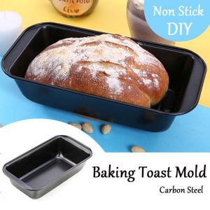 PORATE ไม่ติด ขนมปัง ก้อน เครื่องมือห้องครัว สี่เหลี่ยมผืนผ้า กระทะก้อน เครื่องมือทำขนม อุปกรณ์ทำขนม แม่พิมพ์อบ แม่พิมพ์เค้ก