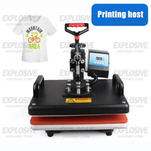 6 In 1 Combo Heat Press Machine Flatbed Cap Plate Mug(T-Shirt Press/Mug Press/Plate Press/Cap Press)