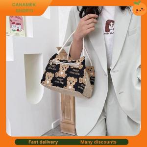 ❣️❣️❣️ Fashion Cartoon Bear Lunch Bags For Women Large Capacity Tote Picnic Drink Lunchbox Bag Portable Outdoor Office Food Bags