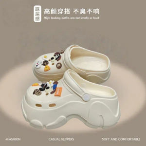 [Free Shipping] New Eva Clogs For Women Summer Outdoor Wear Non-Slip Odor-Resistant Fashionable Height-Increasing And With A Closed-Toe Design Perfect For The Beach