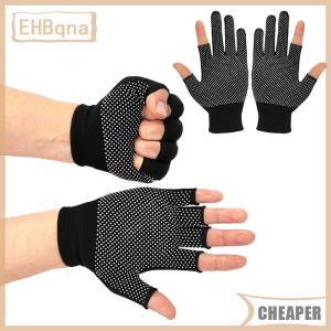 [COD] EHBqna SPORTS ถุงมือไนลอนแบบหน้าจอสัมผัสกันลื่นสำหรับผู้ชายและผู้หญิงถุงมือครึ่งนิ้วสำหรับขี่กลางแจ้งเล่นกีฬาฟิตเนสระบายอากาศกันลื่น