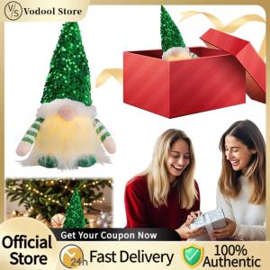 【24Hours Shipped】 Santa Claus Plush Rudolph Doll Luminous Faceless Gnome Doll for Home Santa Claus
