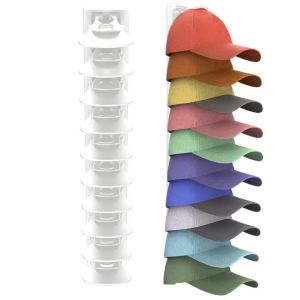 Kirilgu 2 Pieces Plastic Hat Display Stand With Flexible Fasteners For Headwear Collection 2Z6B7