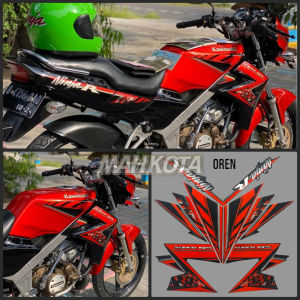 STRIPING STICKER LIS LES POLET Stiker lis body motor Kawasaki ninja r 2014 orange full list body standar