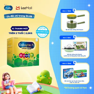 [TỪ 25-29/08] Sữa bột Enfagrow A+ Neuropro 4 2.2kg với DHA giúp phát triển não bộ cho bé từ 2-6 tuổi - Kiểm tra Quà trong giỏ hàng