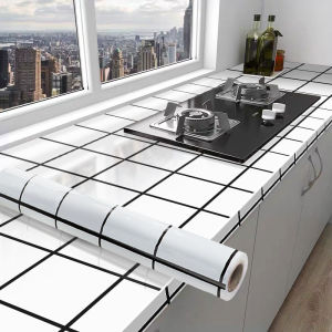 PACKONE 3/10M Kitchen Marble Wallpaper Dapur Table Top Sticker Self Adhesive Oilproof Waterproof PVC