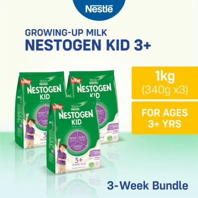 NESTOGEN KID 3+ Growing-Up Milk Powder For Children 3+ Years Old 1.02kg (340g x3)