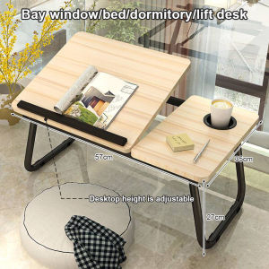 Bed desk Laptop desk Student dormitory lifting study desk Folding Bedroom small table Folding dining table folding Portable folding table