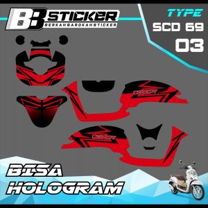 Decal Scoopy BISA HOLOGRAM Full Body Full Block Dekal New Fi 2017 2018 2019  Scd 69