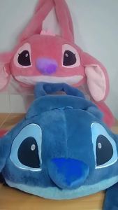Cute Cartoon Stitch Plush Toy Bag Soft Adorable Casual Crossbody Bag Girl Handbag Grab Machine Doll