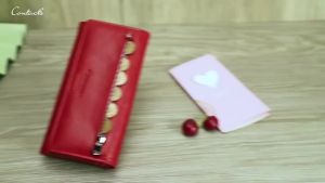 CONTACTS Genuine Leather Women Long Purse Female Clutches Money Wallets Brand Design Handbag for Cell Phone Card Holder Wallet