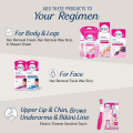 Veet Hair Removal Facial Wax Strip Normal/Sensitive 20s (Cold Wax Strips for Face, Upper lip, Cheeks& Chin). 