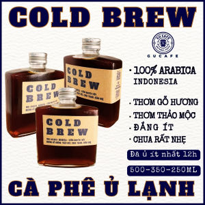 Cà phê Cold Brew GUCAFE - 100% Arabica Indonesia - Chua Thanh Đắng Nhẹ Nốt Hương Thảo Mộc Gỗ Hương Nổi Bật - Cafe Ủ Lạnh Uống Liền Cold Brew Pha Sẵn Cà phê Sạch Hữu Cơ Rang Mộc Nguyên Chất