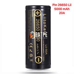 Pin sạc Liitokala Engineer Lii-50A 3.7V 26650 mới 100% dung lượng 5000mah 20A Dung Lượng Cao dùng cho đèn pin thiết bị điện tử cao...