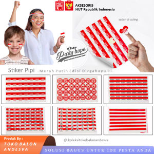 Stiker pipi merah putih / sticker pipi bendera Indonesia / stiker pipi